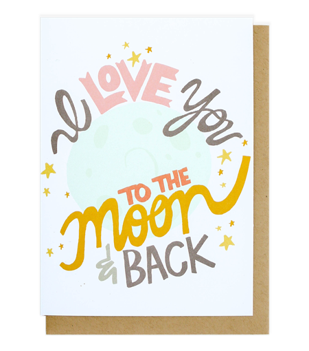 I Love You To The Moon Greeting Card