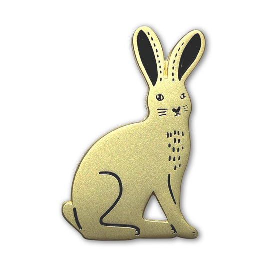 Golden Hare Rabbit Enamel Pin