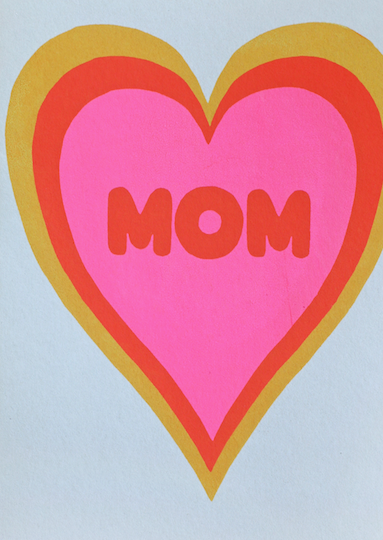 MOM HEART SHADOW GREETING CARD