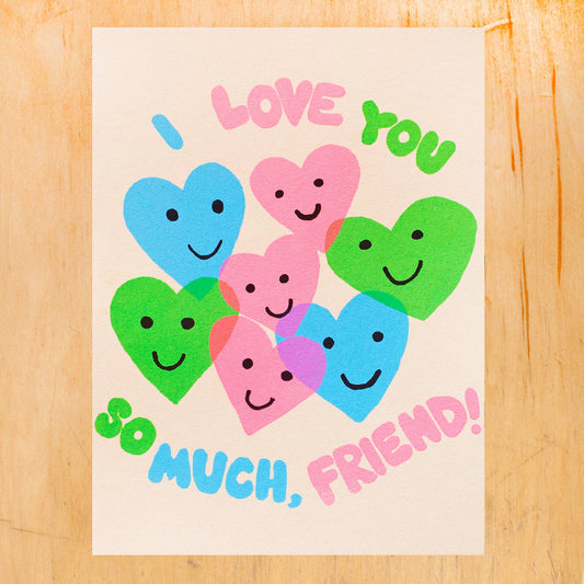 FRIEND HEARTS GREETING CARD