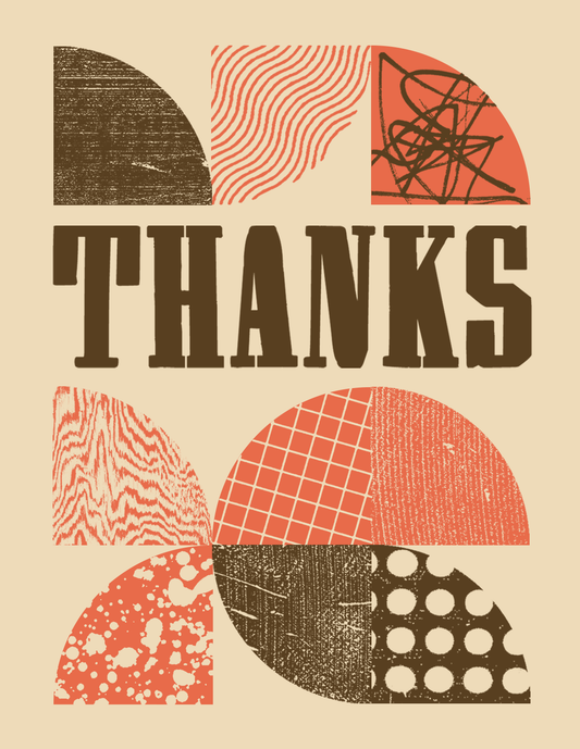 Thank You Geometric Greeting Card