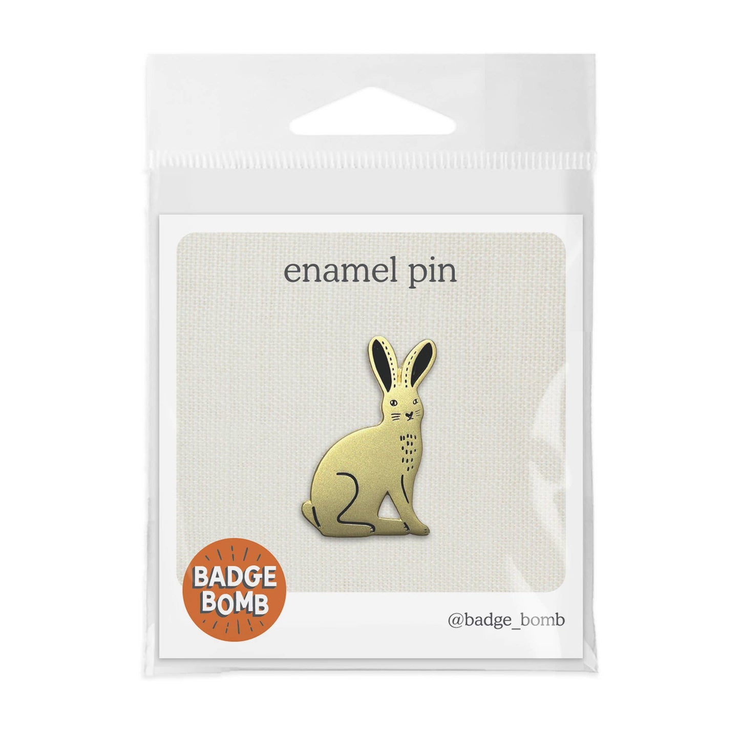 Golden Hare Rabbit Enamel Pin