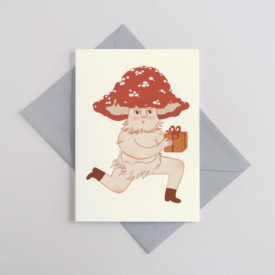 Mushroom Sends a Gift Greeting Card