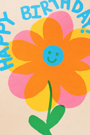 BIRTHDAY FLOWER GREETING CARD