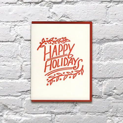 Happy Holidays Handwritten Greeting Card