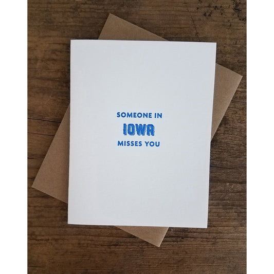 Someone In Iowa Misses Greeting Card