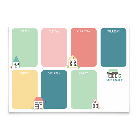 Tiny Village Weekly Notepad