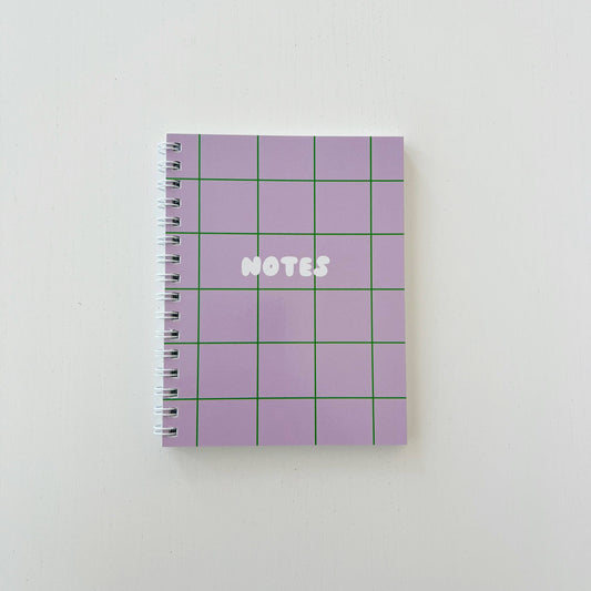 Mini Lilac + Green Lined Notebook