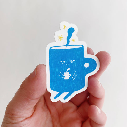 Sleepy Coffee Sticker