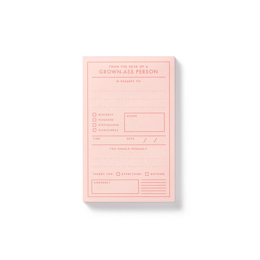 Brass Monkey Grown-ass Person Memo Pad